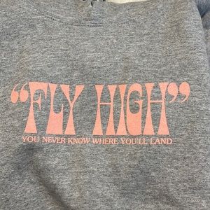 Fanjoy “Fly High” Grey Hoodie Size Large